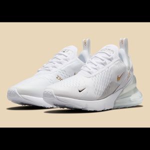Nike Air Max 270 White and Gold